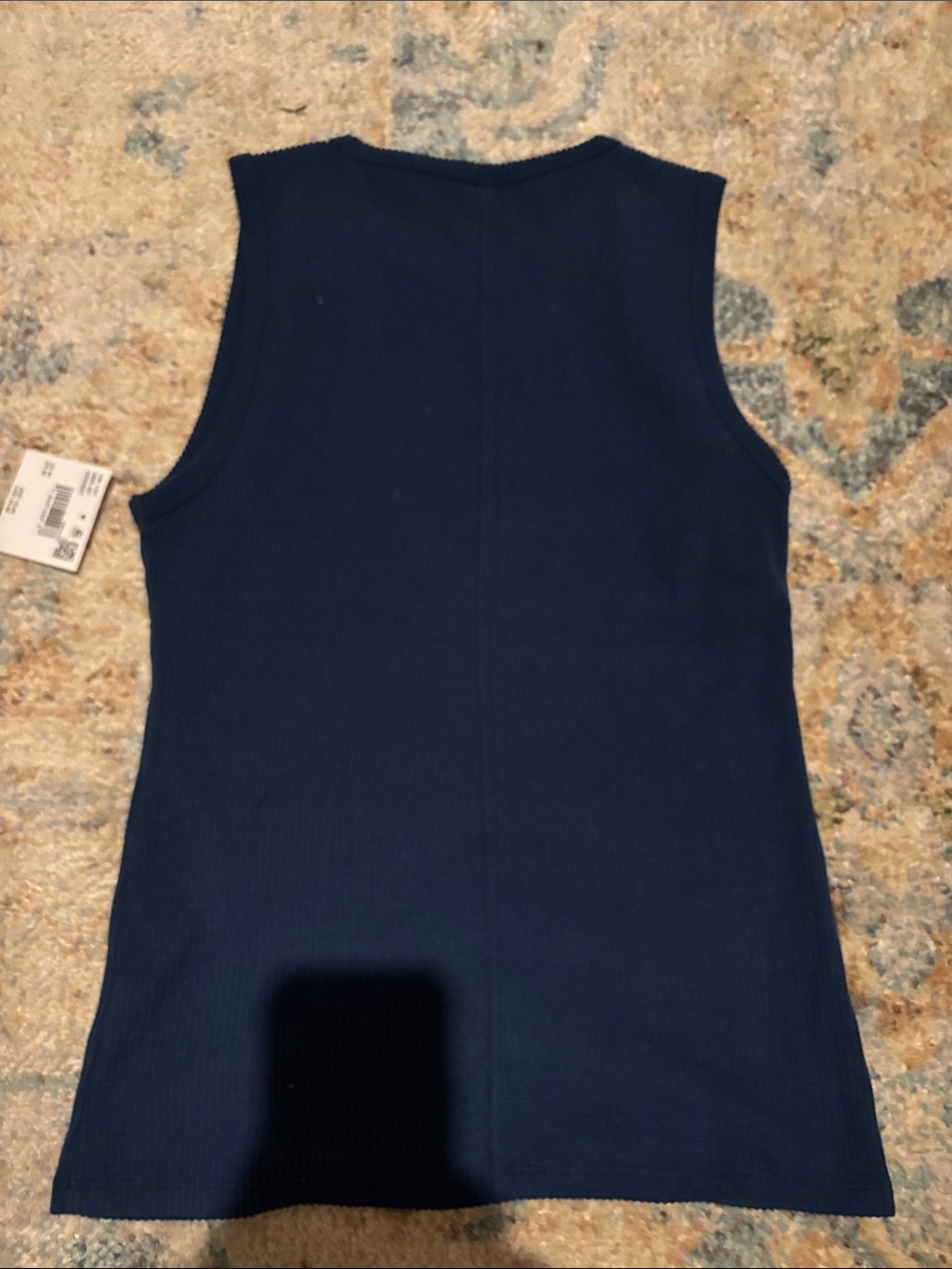 American Eagle Outfitters Navy Ribbed Muscle Tank - Picture 2 of 4